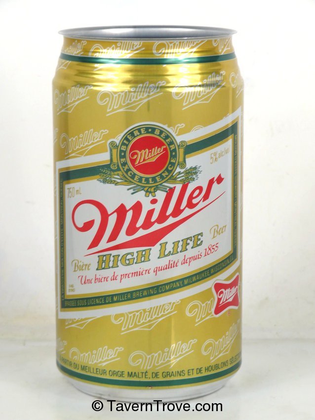 Miller High Life 750ml Beer Can Molson Canada