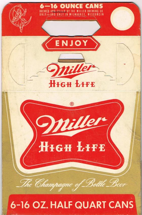 Miller High Life Beer (For 16oz Flat Tops)