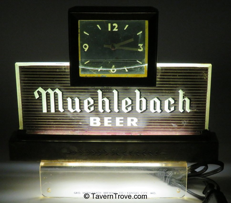 Muehlebach Beer Cash Register Clock