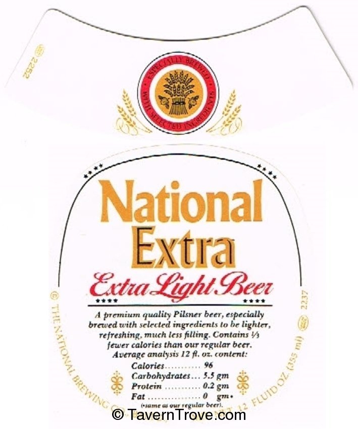 National Extra Light Beer