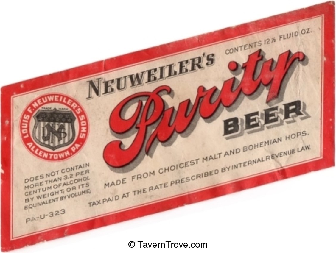 Neuweiler's Purity Beer