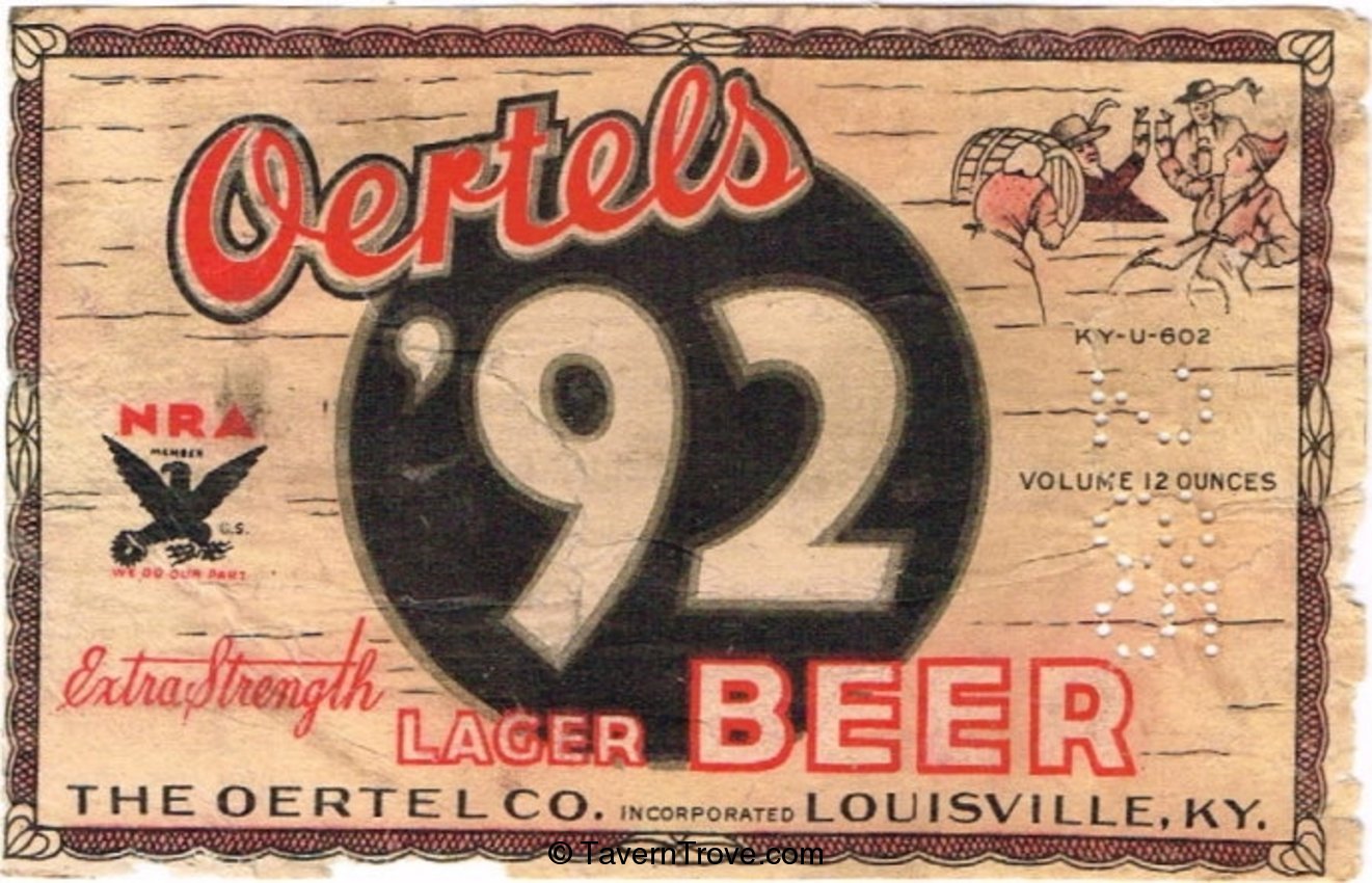 Oertel's '92 Lager Beer