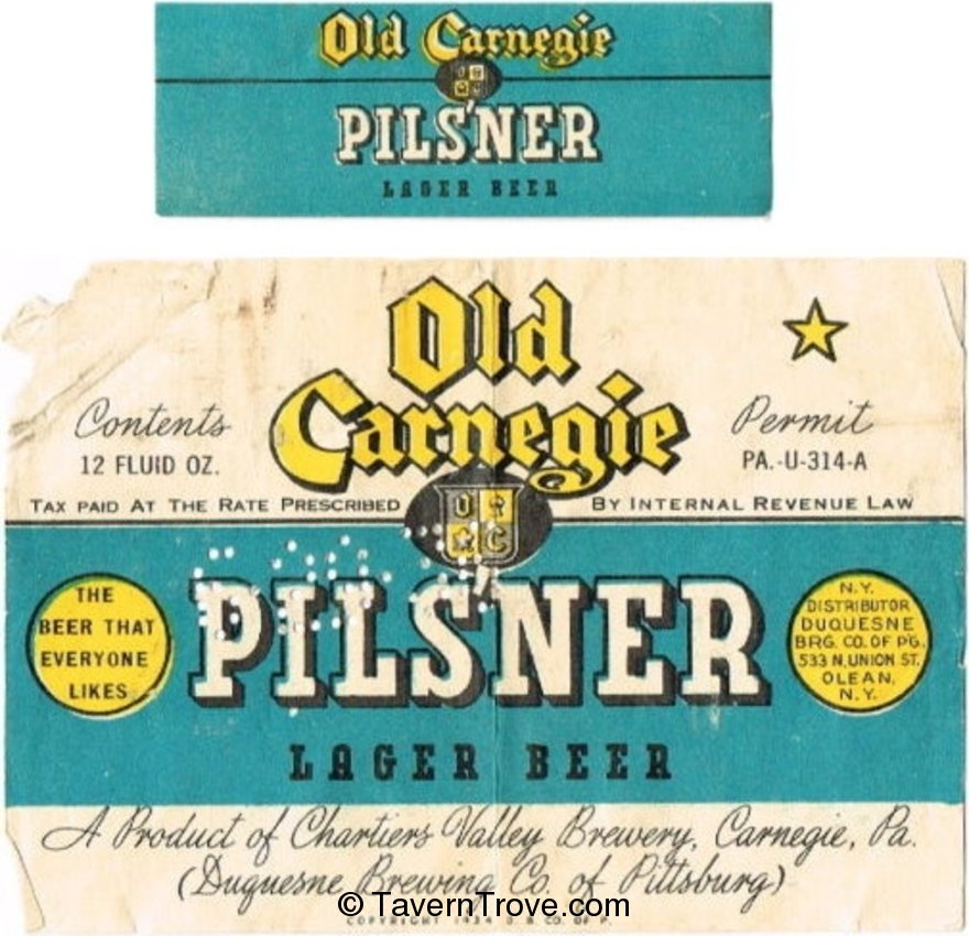 Old Carnegie Pilsner Beer