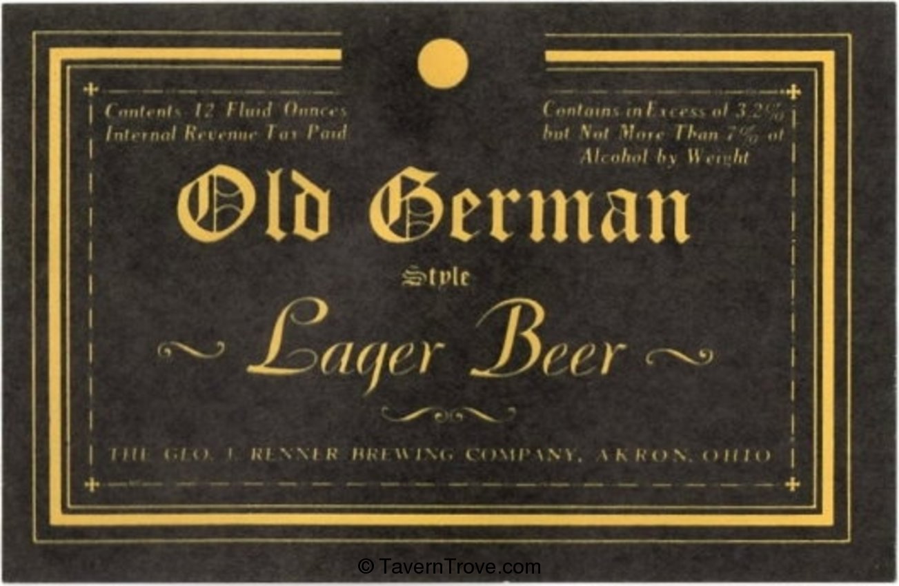 Old German Style Lager Beer