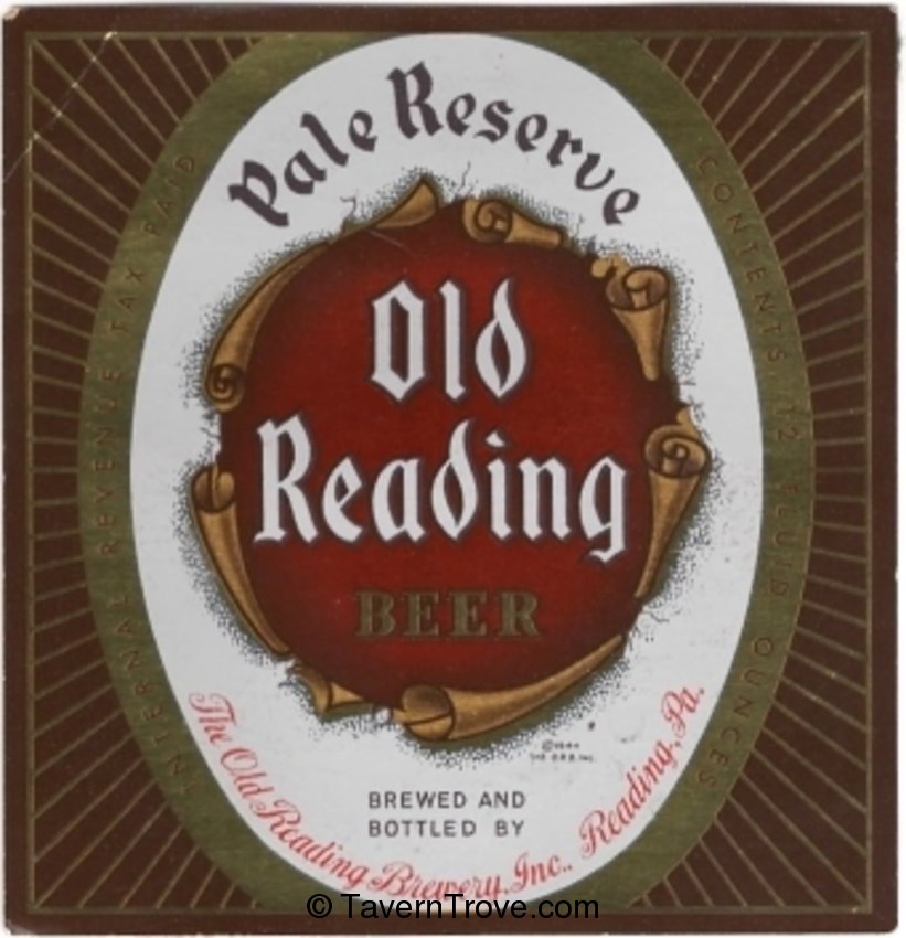 Old Reading Pale Reserve Beer