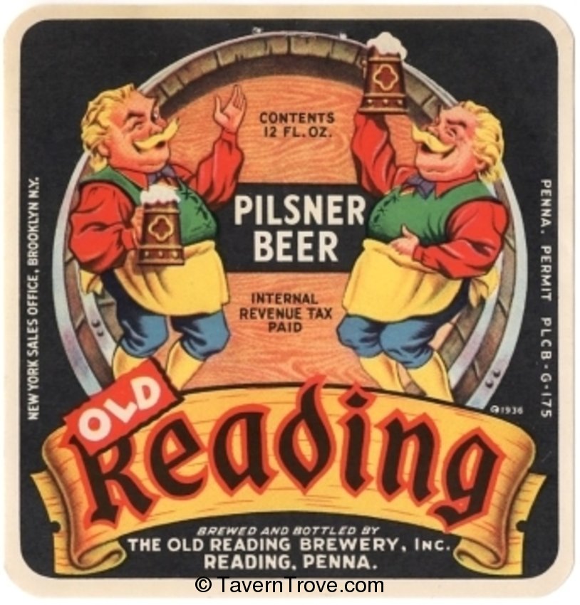 Old Reading Pilsner Beer 