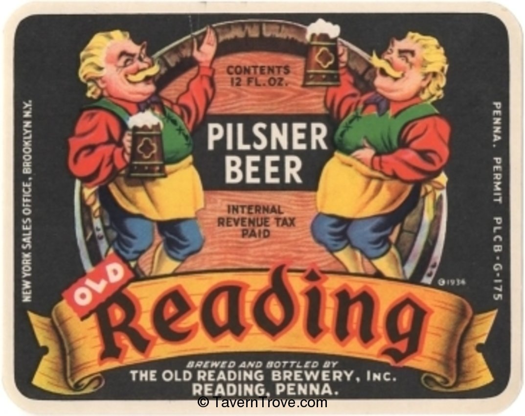 Old Reading Pilsner Beer 