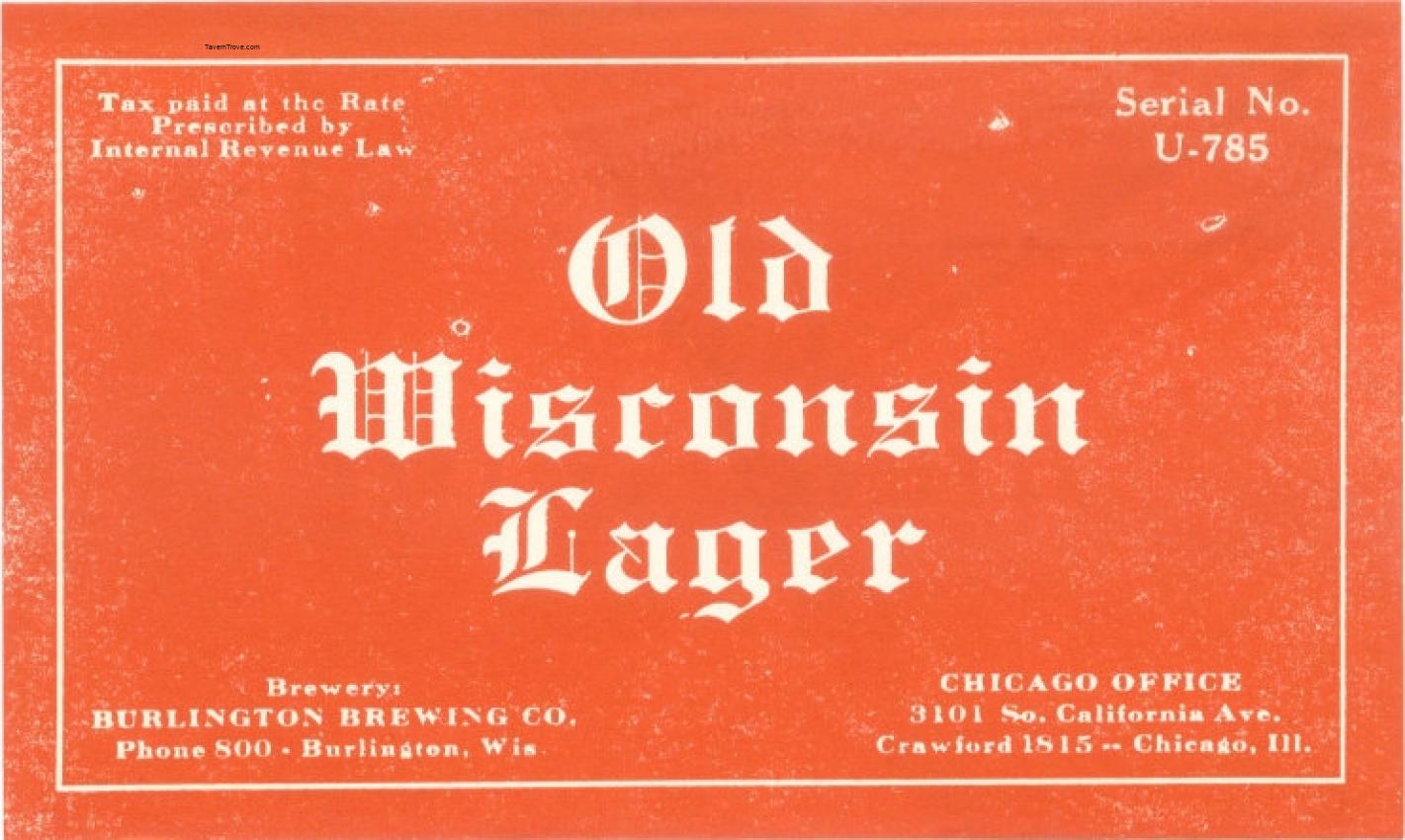 Old Wisconsin Lager Beer