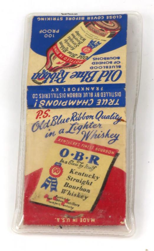 Old Blue Ribbon Whiskey Incomplete Matchbook