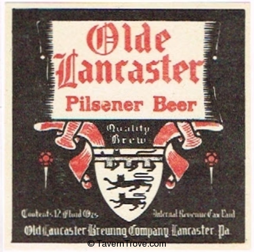 Olde Lancaster Pilsener Beer 