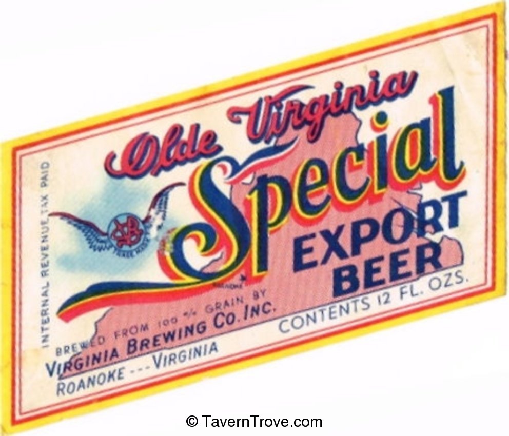 Olde Virginia Special Export Beer 