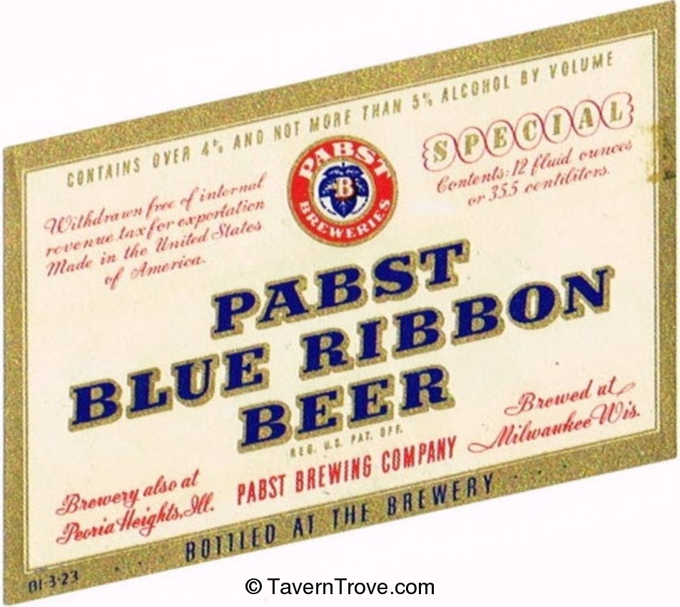 Pabst Blue Ribbon Beer