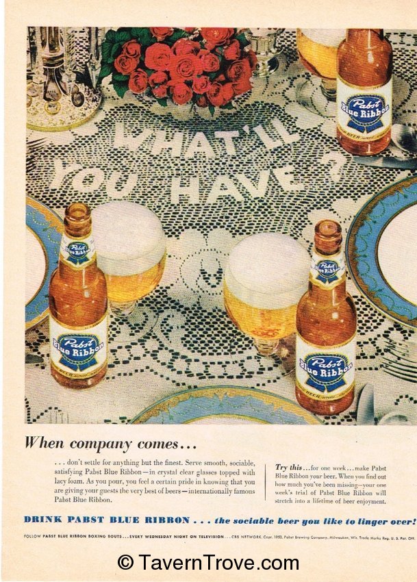 Pabst Blue Ribbon Beer