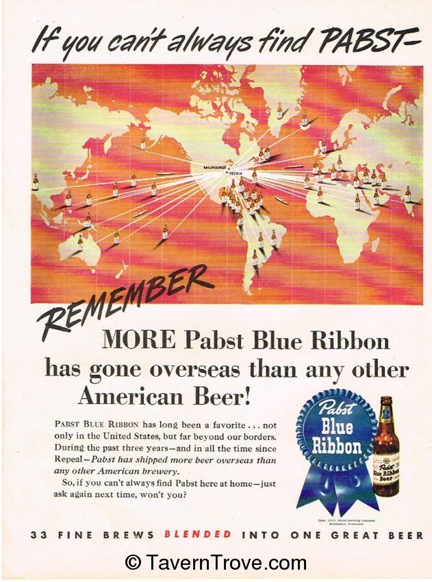 Pabst Blue Ribbon Beer