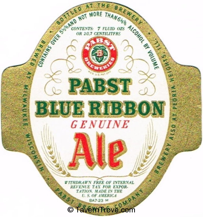 Pabst Blue Ribbon Genuine Ale