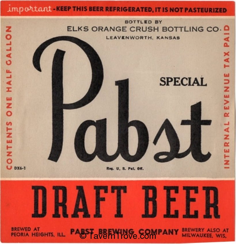 Pabst Draft Beer (Leavenworth, Kansas)