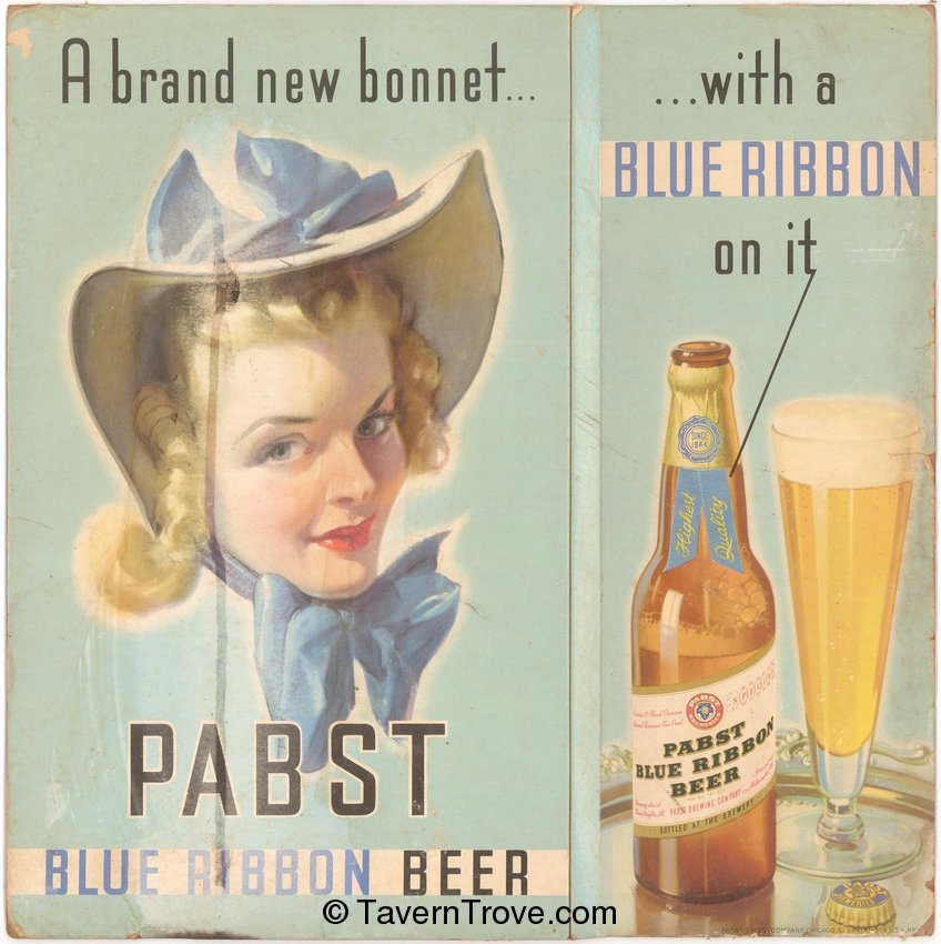 Pabst Blue Ribbon Beer Easel Back