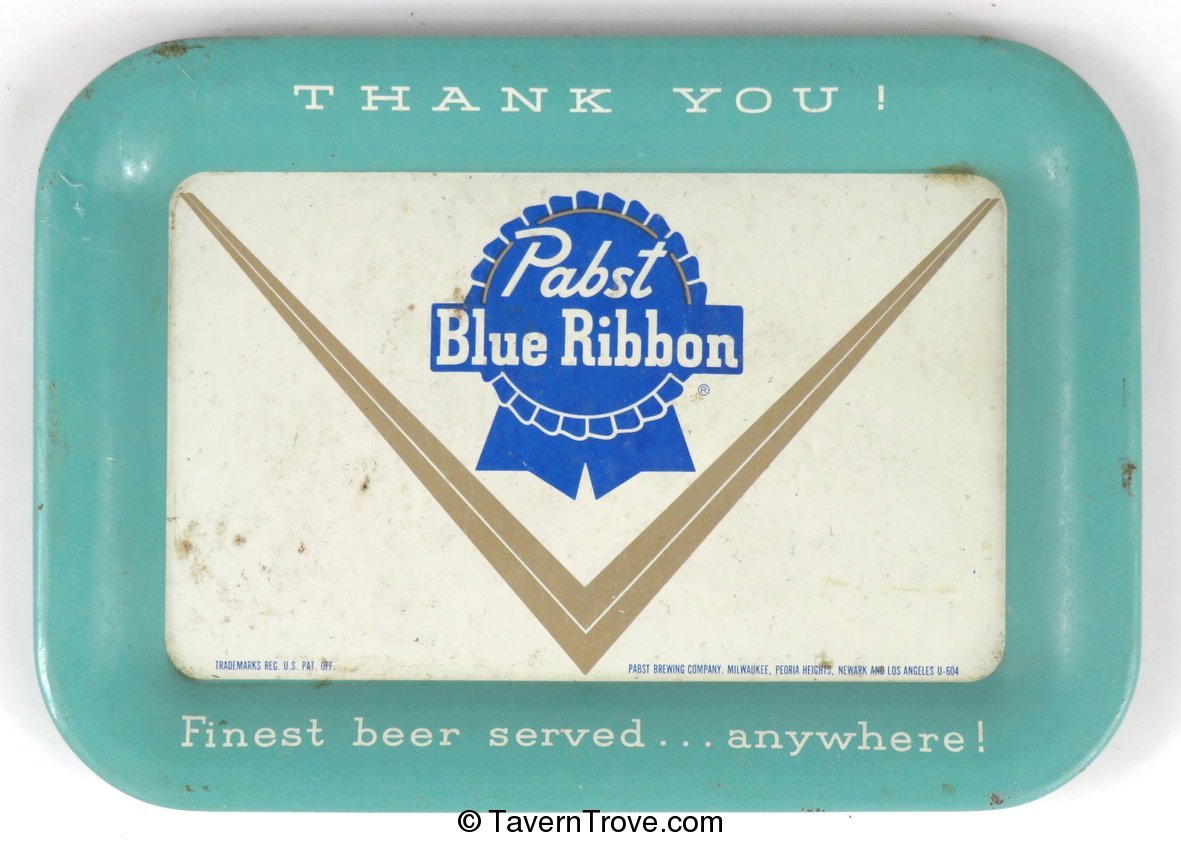 Pabst Blue Ribbon Beer Tip Tray