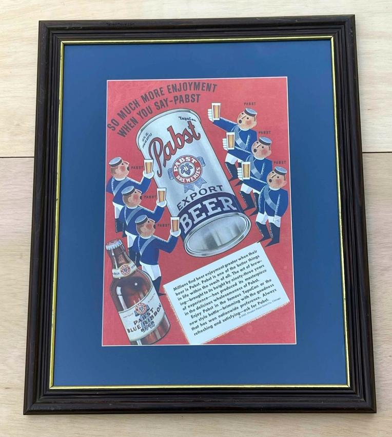 Pabst Export Beer Framed Ad