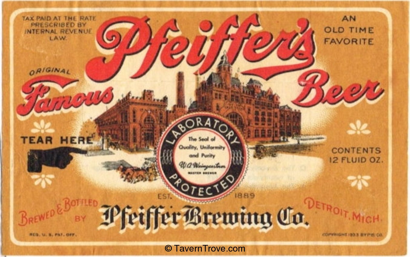 Pfeiffer's Famous Beer 