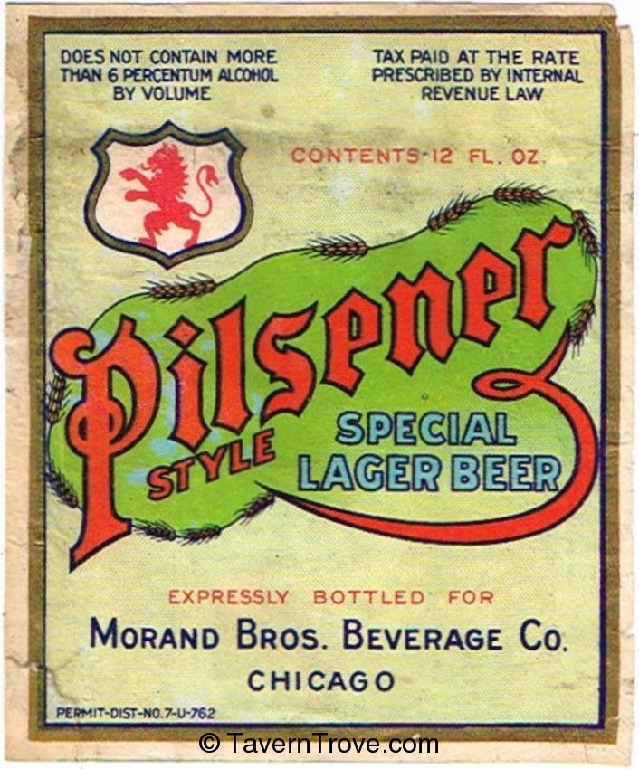 Pilsener Style Special Lager Beer