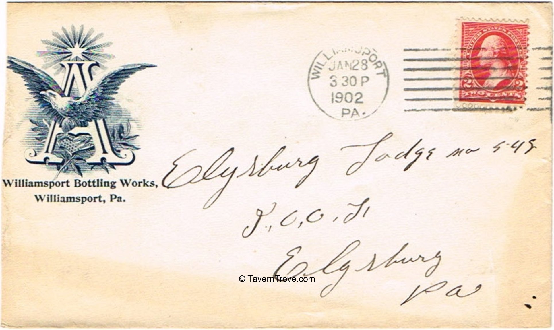 Item #88074 1900 Postal Cover Letterhead