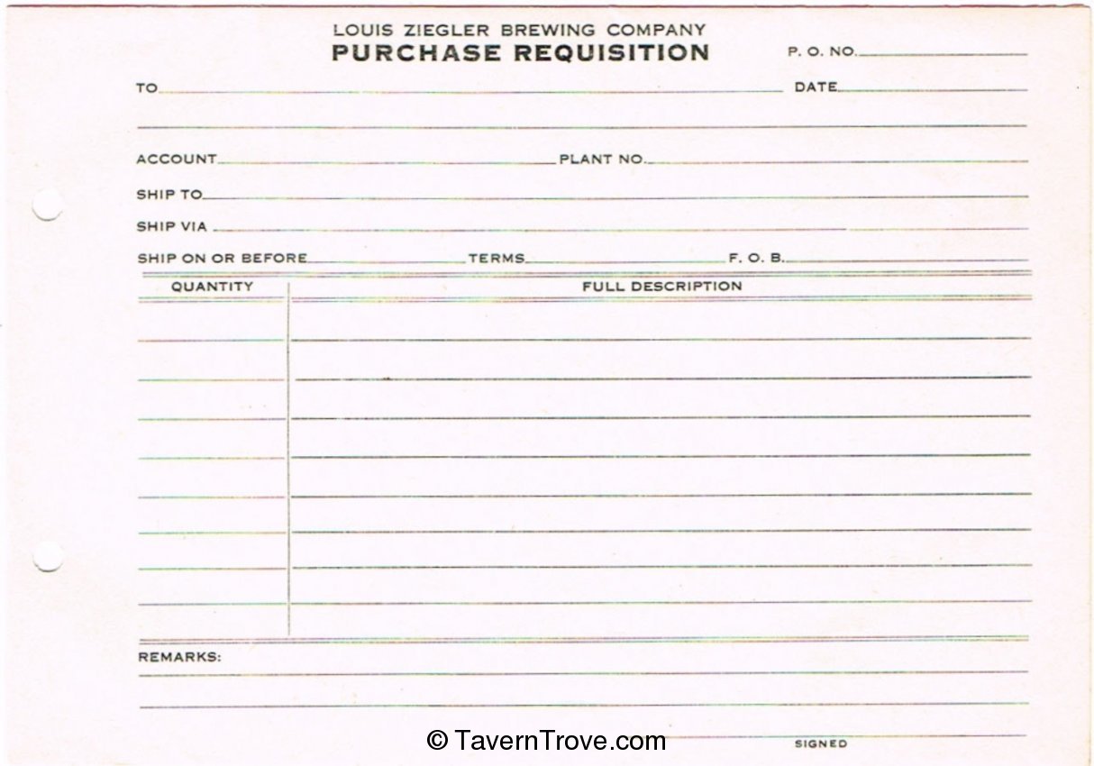 Purchase Order Sheet