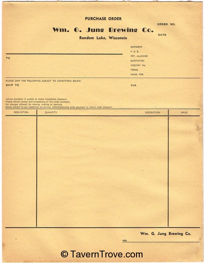 Purchase Order Sheet