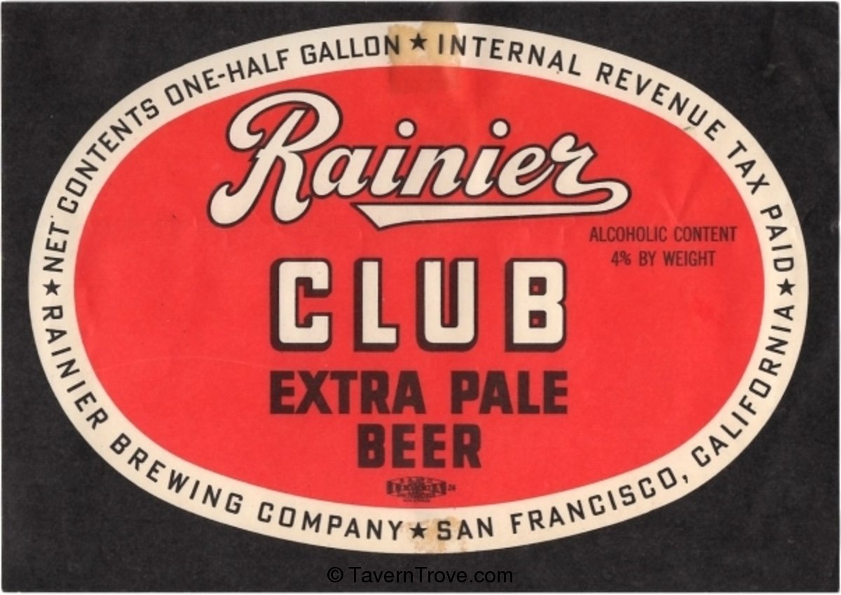 Rainier Club Extra Pale Beer