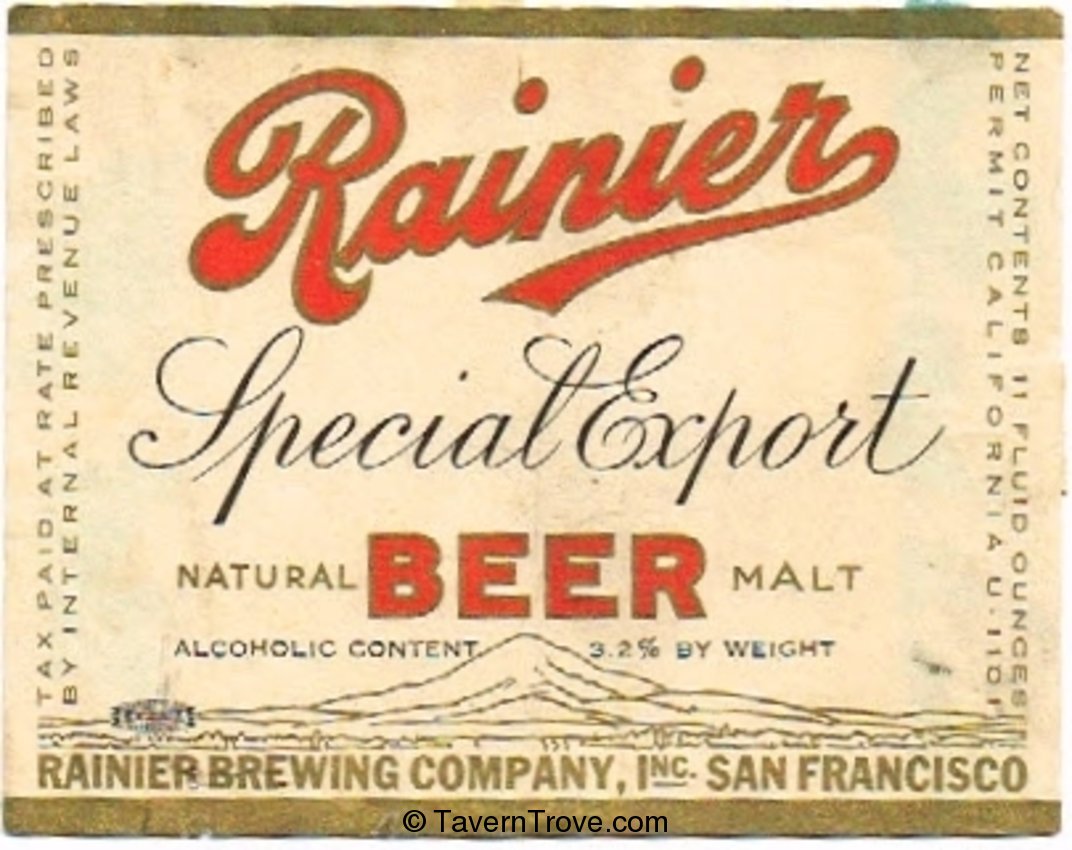 Rainier Special Export Beer