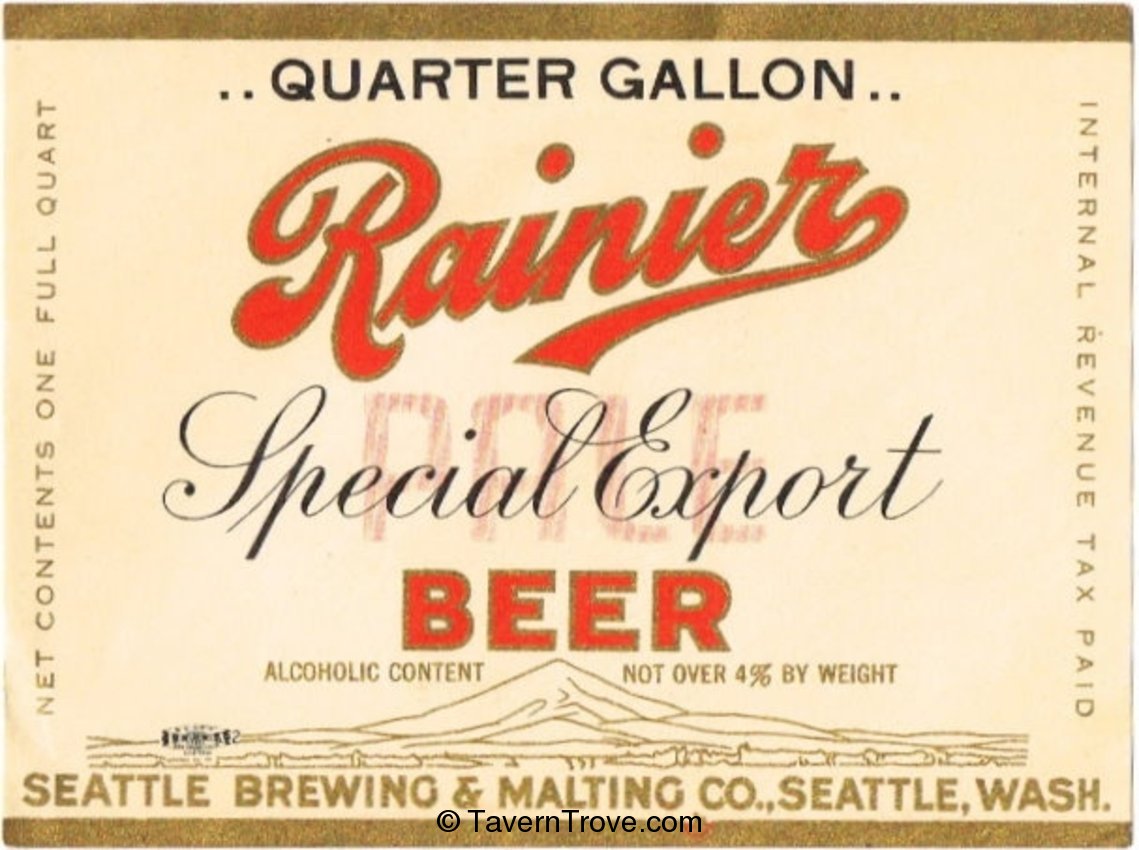 Rainier Special Export Beer