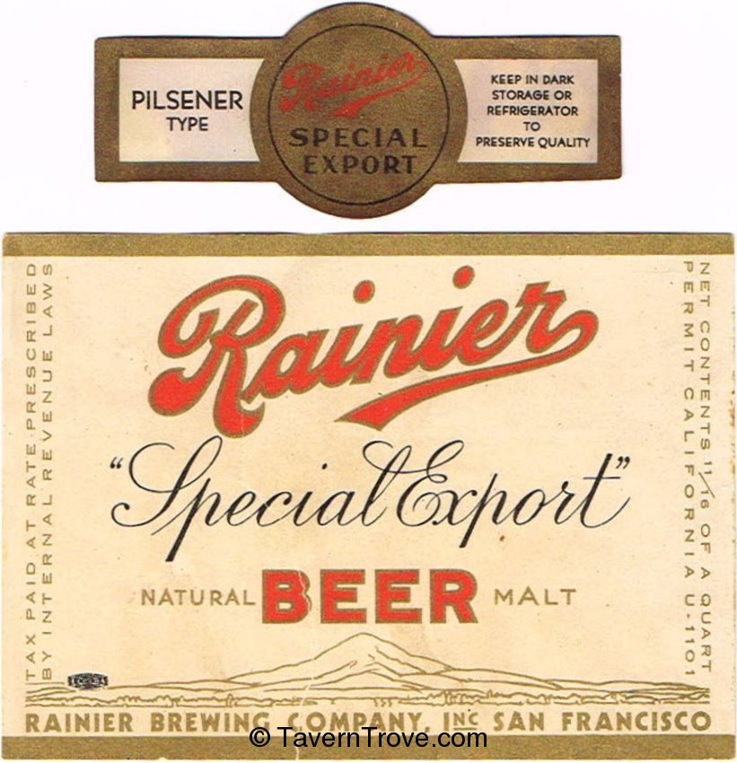 Rainier Special Export Beer