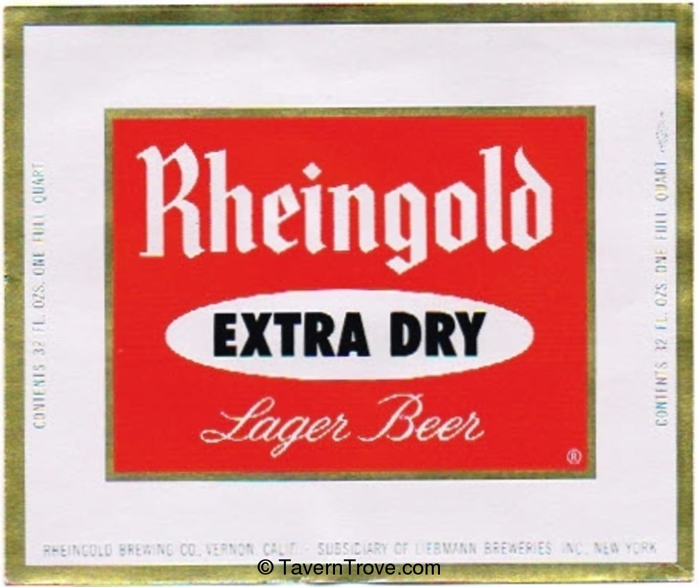 Rheingold Extra Dry Lager Beer 