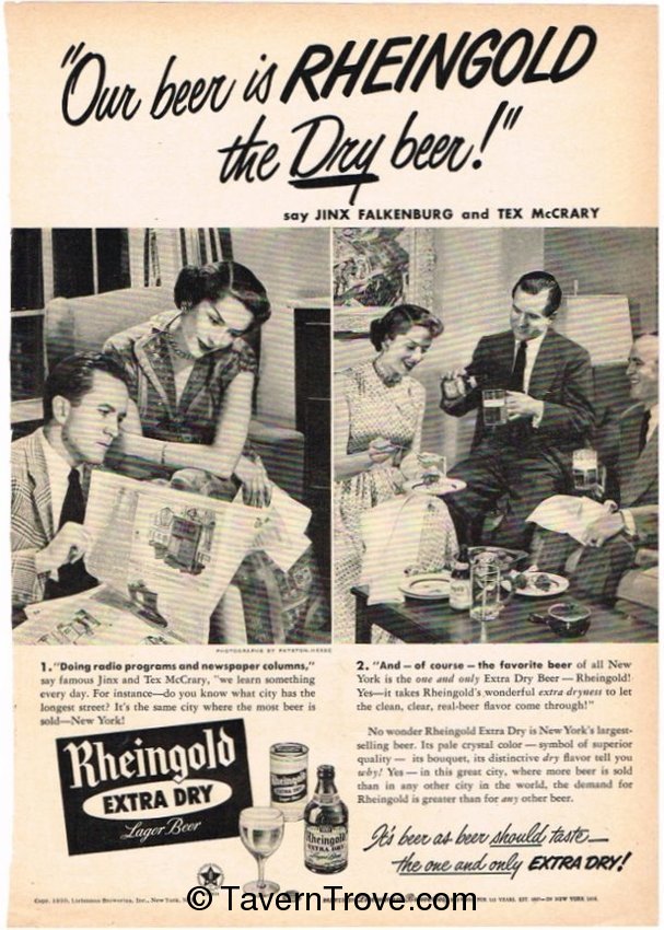 Rheingold Extra Dry Lager Beer