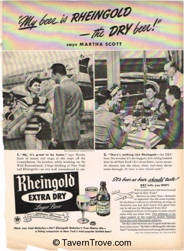 Rheingold Extra Dry Lager Beer