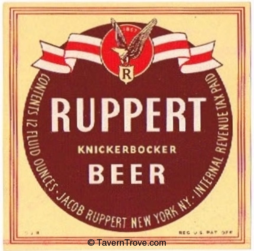 Ruppert Knickerbocker Beer