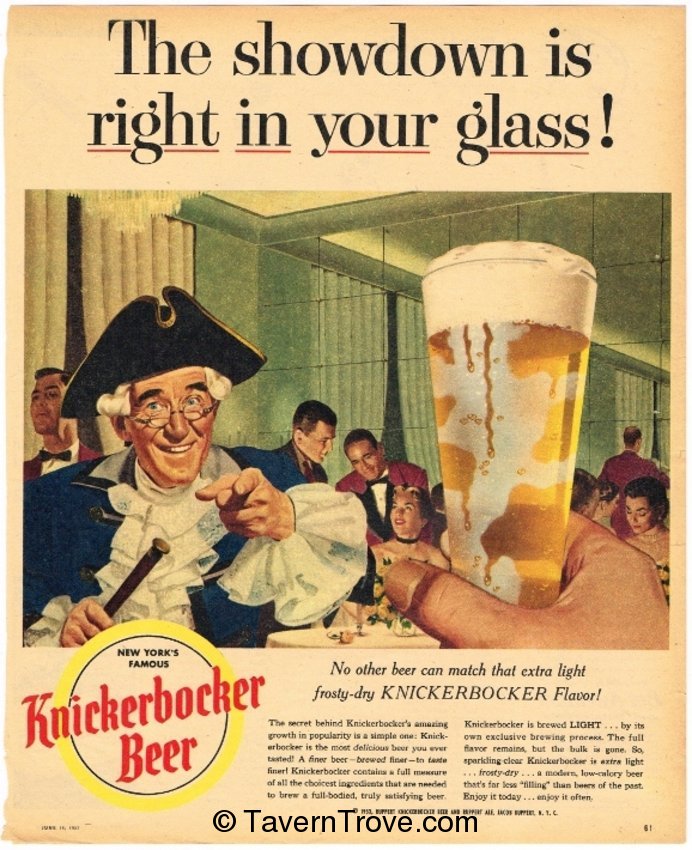 Ruppert Knickerbocker Beer