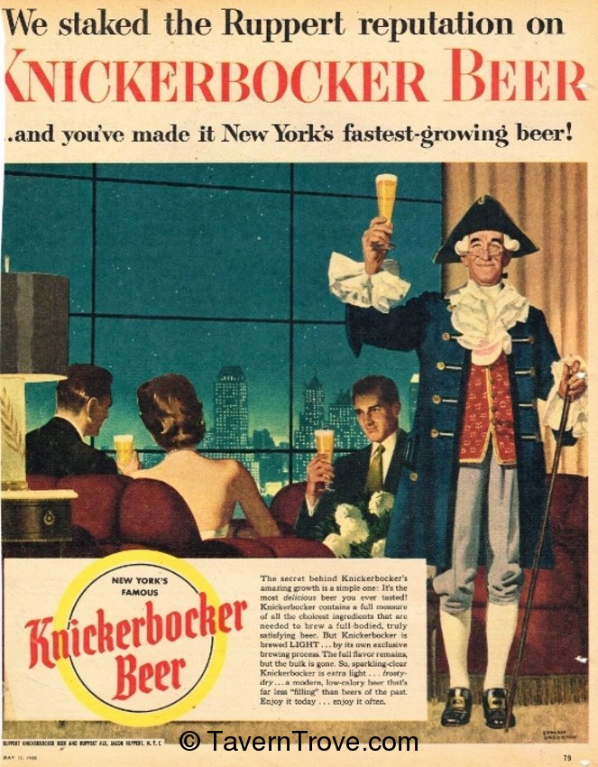 Ruppert Knickerbocker Beer