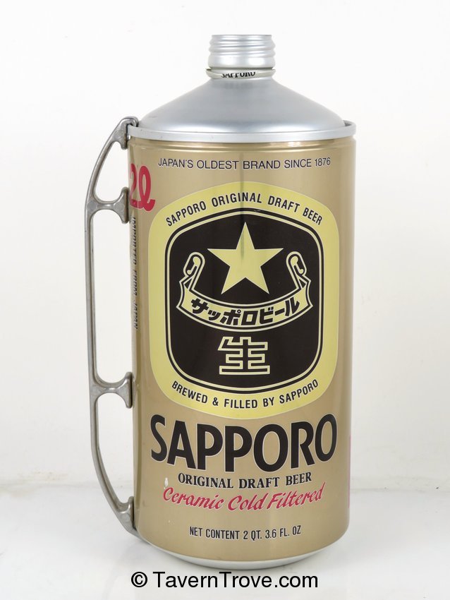 Sapporo Draft Beer 2.36 Quart Aluminum Can