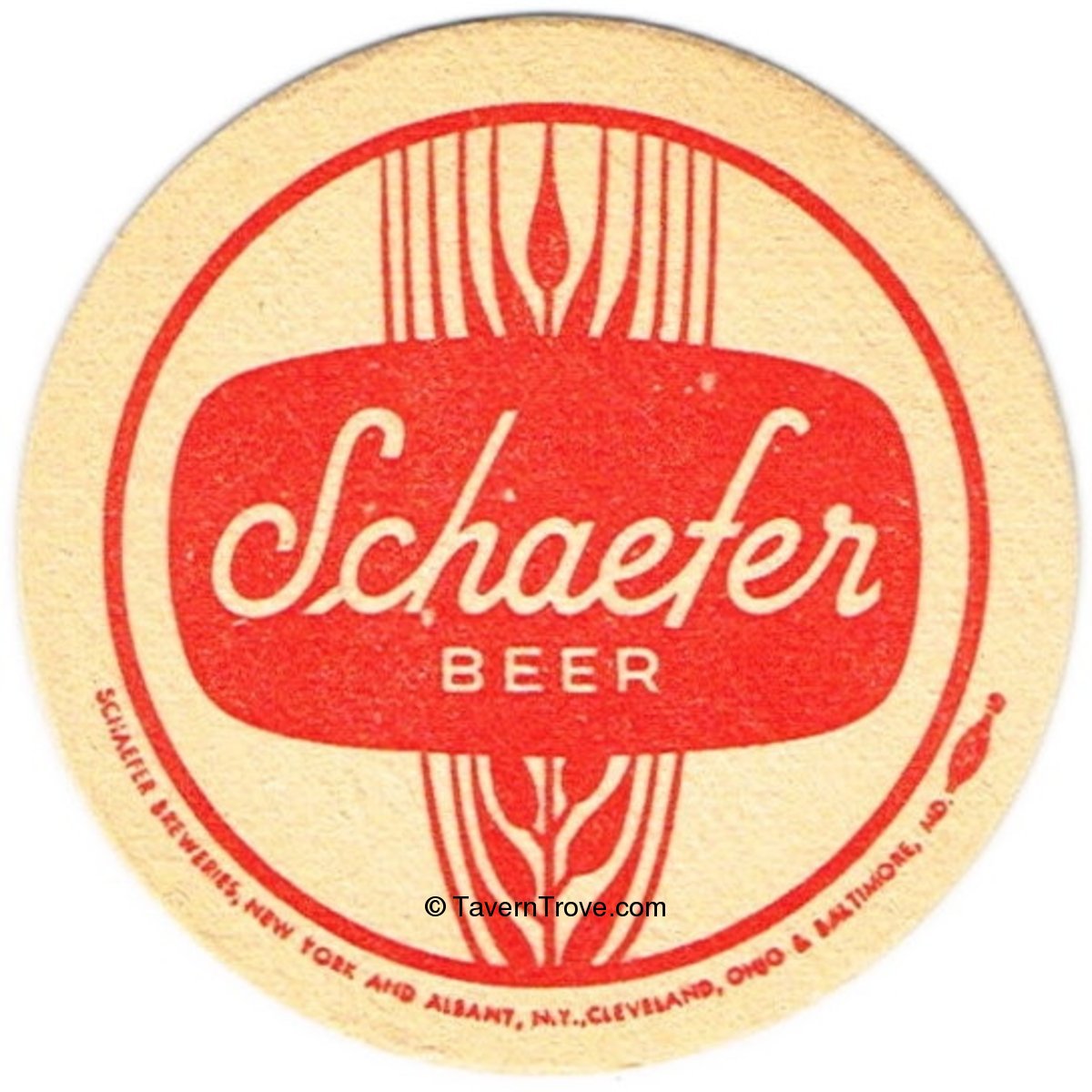 Item #61663 1963 Schaefer Beer Coaster Ny-schf-44