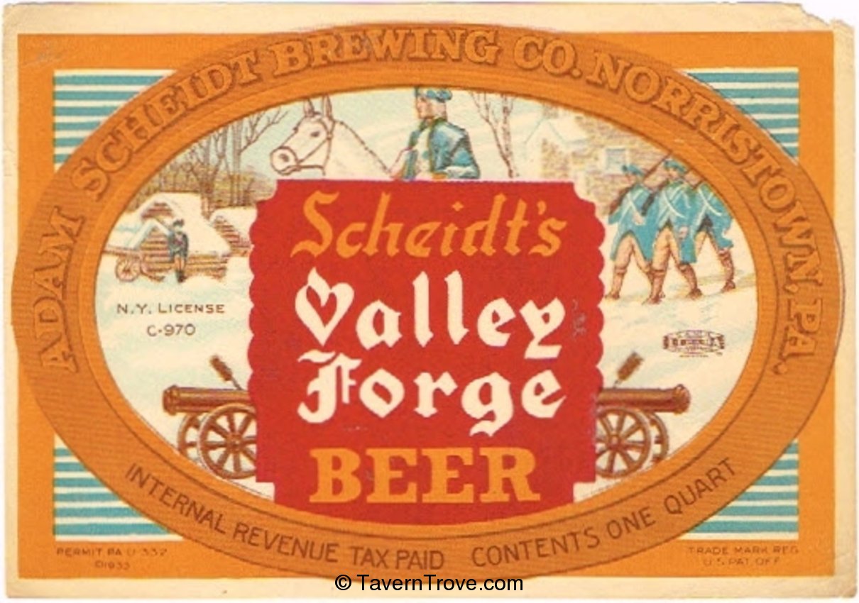 Scheidt's Valley Forge Beer