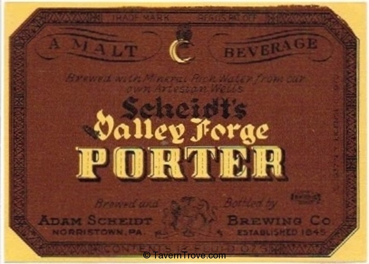 Scheidt's Valley Forge Porter