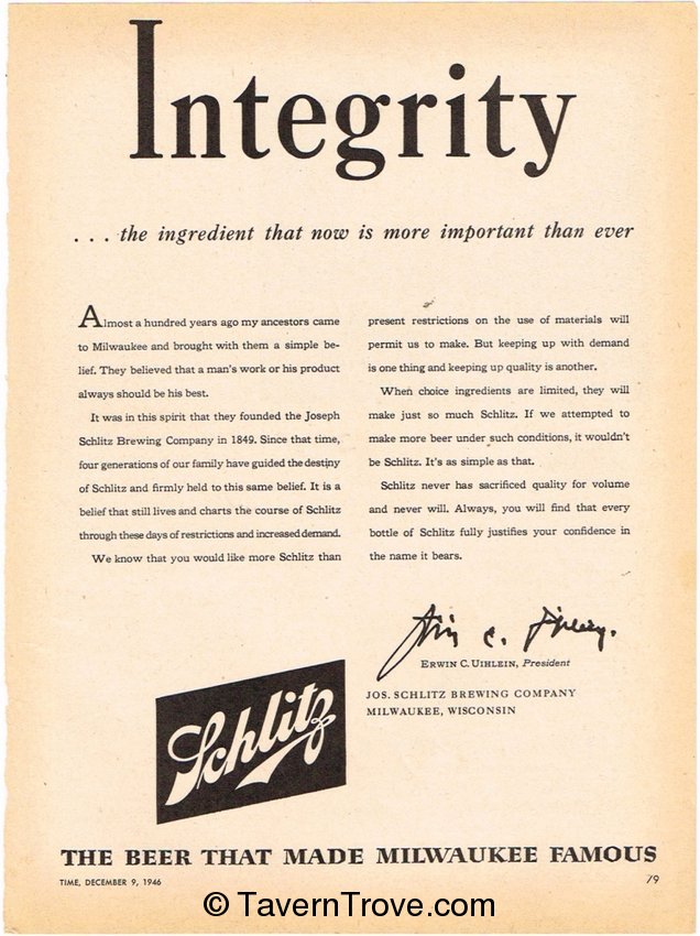 Schlitz Beer