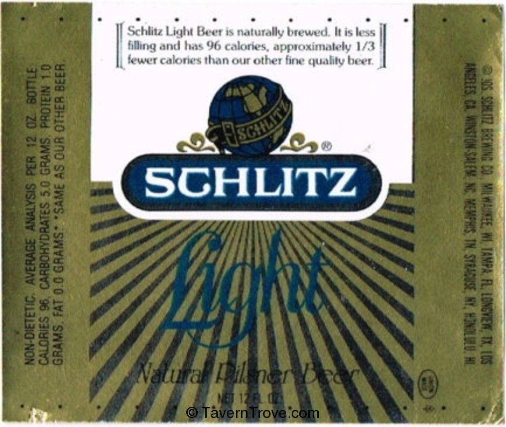 Schlitz Light Beer