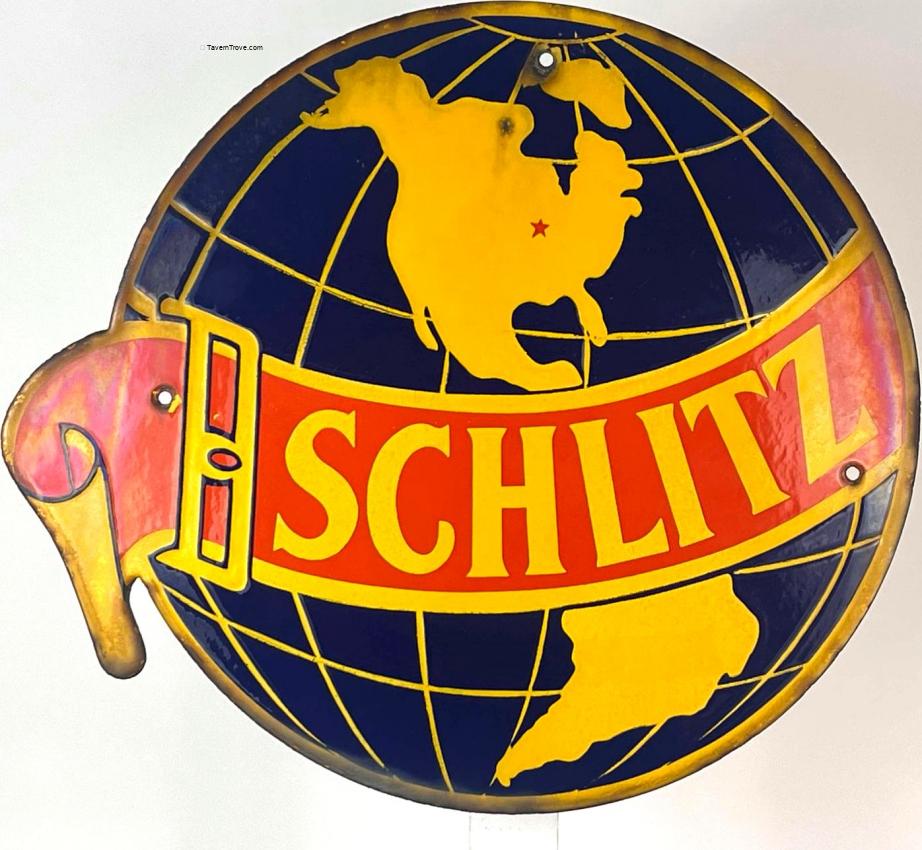 Schlitz Beer Porcelain Globe