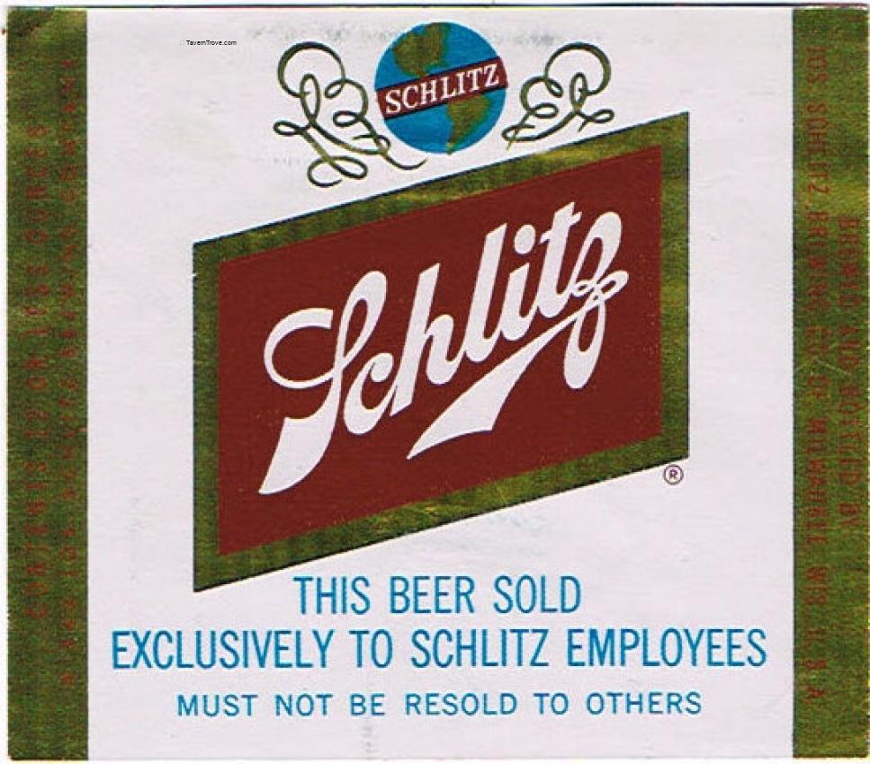 Schlitz Employee Beer