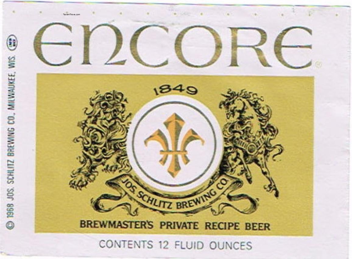 Schlitz Encore Beer