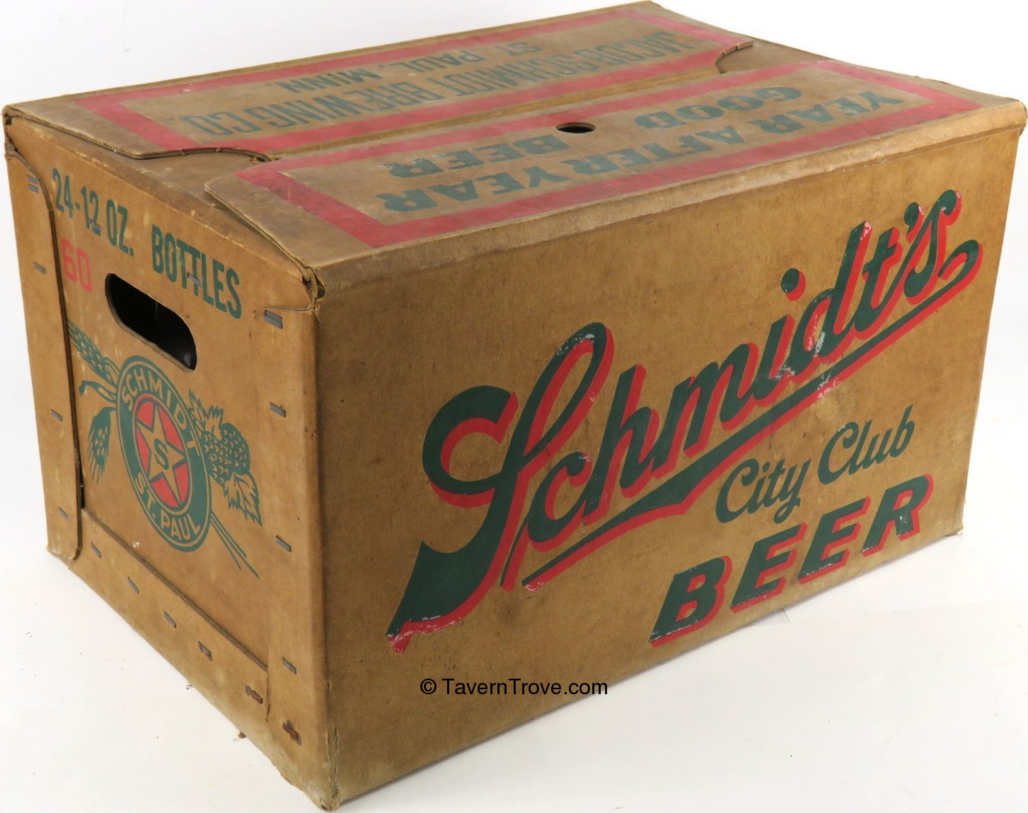 Item #99248 1950 Schmidt's City Club Beer Case Box