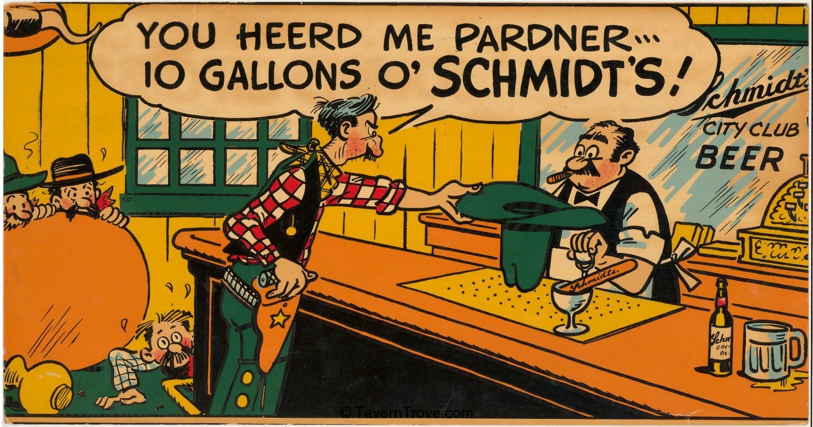 Schmidt's City Club Beer Trolley Sign