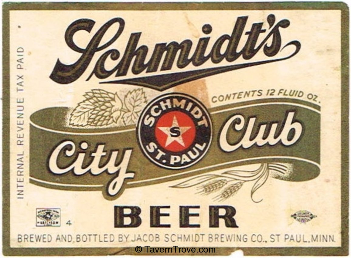 Schmidt's City Club Beer 